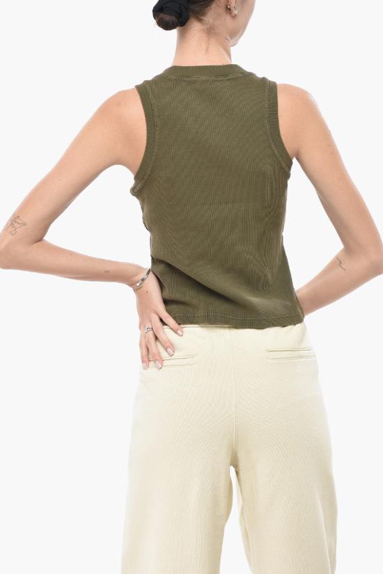  오프화이트 탑 OWAD236S25JER0015401 Military Green - OFF WHITE