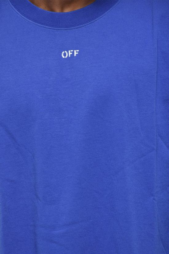 오프화이트 반팔 티셔츠 OMAA120F23JER0016901 Blue - OFF WHITE