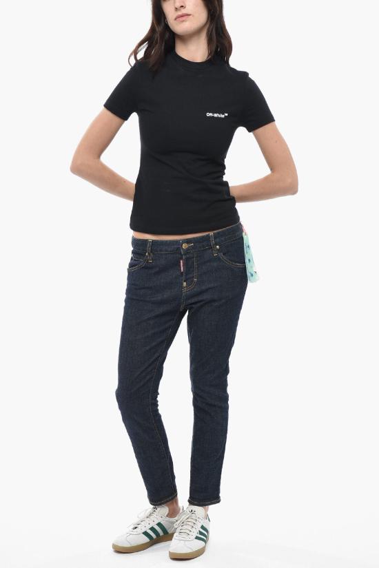  오프화이트 반팔 티셔츠 OWAA065C99JER0041001 Black - OFF WHITE