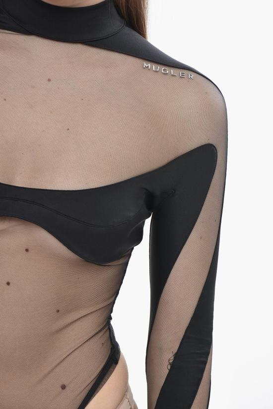  뮈글러 탑 22W1BO0193842 BO0193B1999 Black - MUGLER