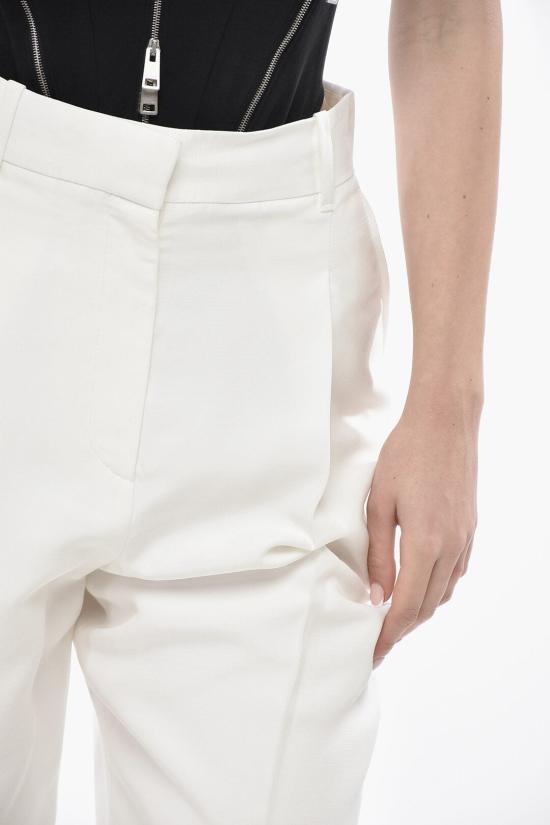  알렉산더 맥퀸 스트레이트 팬츠 780723 QEAE5 9000 White - ALEXANDER MCQUEEN
