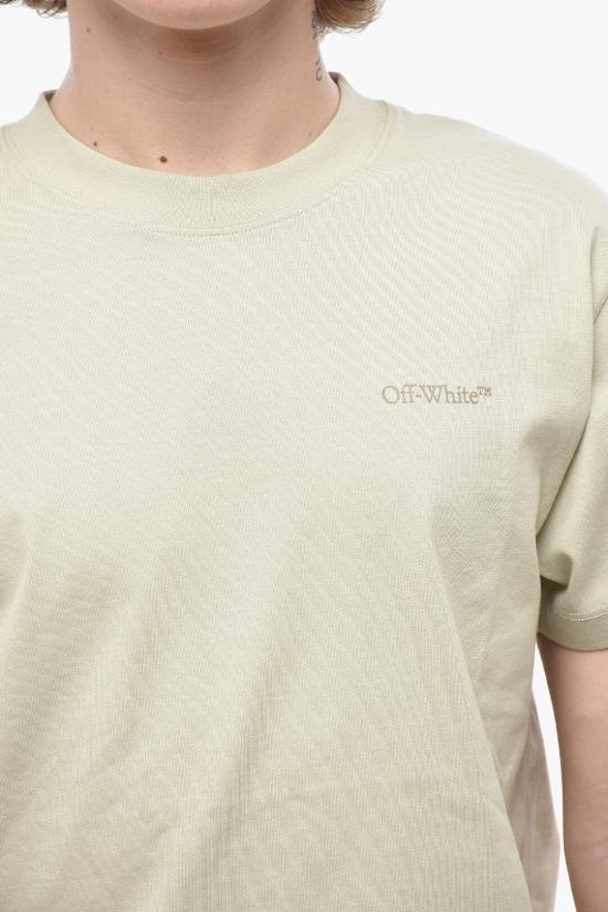  오프화이트 반팔 티셔츠 OMAA027G20JER0596161 Beige - OFF WHITE