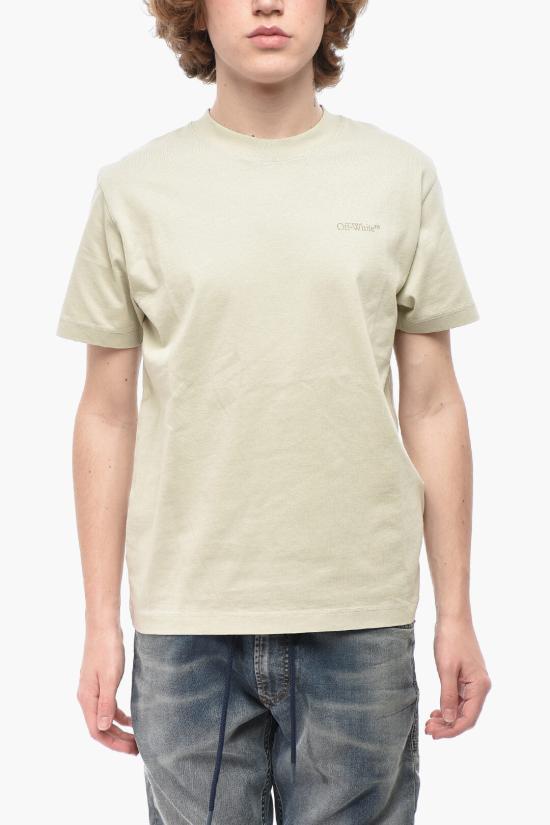 오프화이트 반팔 티셔츠 OMAA027G20JER0596161 Beige