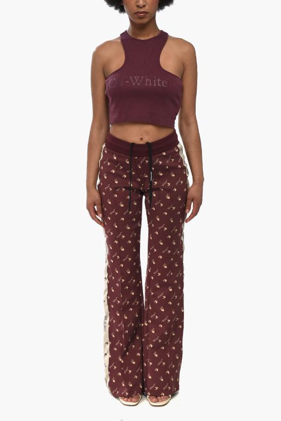  오프화이트 민소매 티셔츠 OWAD218F23JER0012828 Burgundy - OFF WHITE
