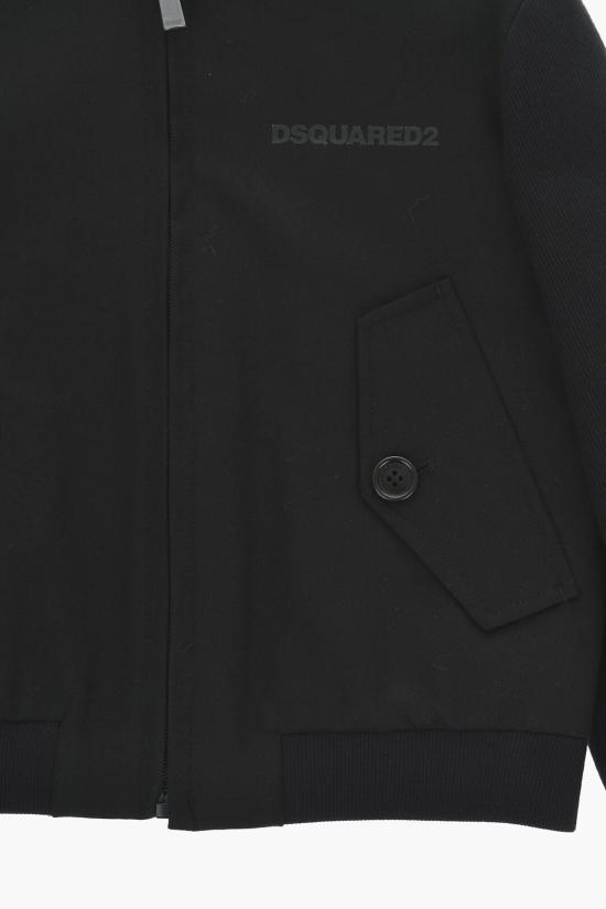 [키즈] 디스퀘어드2 봄버 자켓 DQ2589 D0AA0 DQ900 Black - DSQUARED2