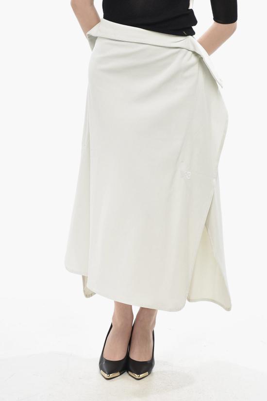  와이쓰리 롱 스커트 JE3438 ORBGRY White