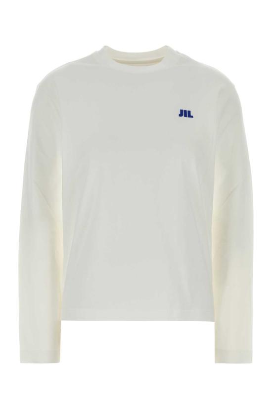 26FW 질샌더 긴팔 티셔츠 J02GC0164J45048 100 White
