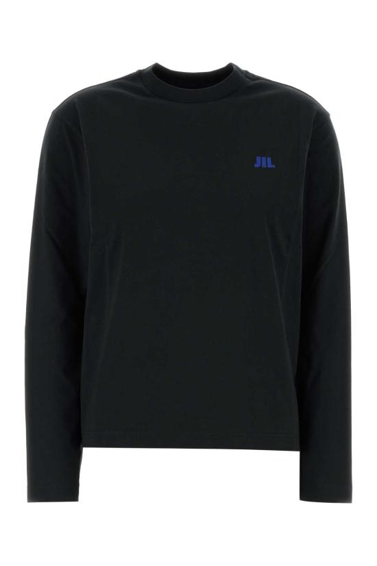26FW 질샌더 긴팔 티셔츠 J02GC0164J45048 001 Black