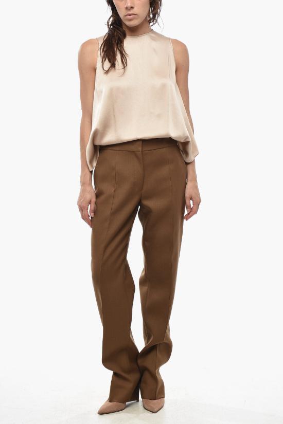  질샌더 스트레이트 팬츠 J02KA0274J40001 215 Brown - JIL SANDER