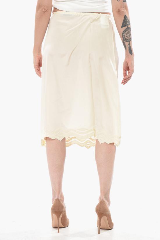  프라다 미디 스커트 P142YROOO1522 F0032 White - PRADA