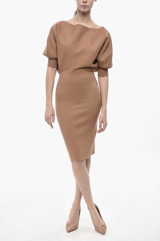  슈퍼 블론드 미디 스커트 24WNDKD600FU002 CAMMELLO Brown