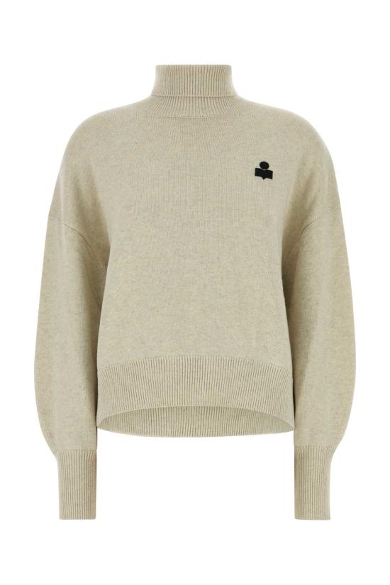 26FW 이자벨마랑에뚜왈 나샤 울 코튼 스탠드업 칼라 스웨터 PU0663FAC1L17E 02LY Beige o Tan