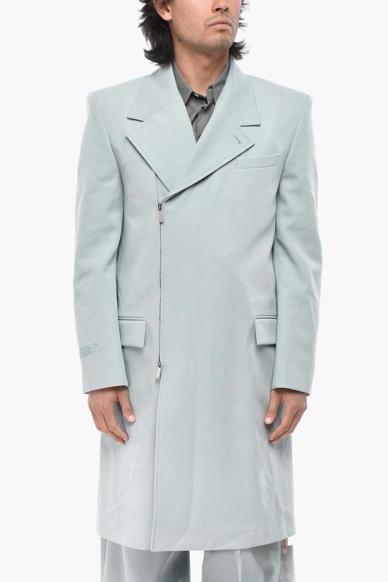  오프화이트 코트 OMER077S23FAB0014141 Light blue
