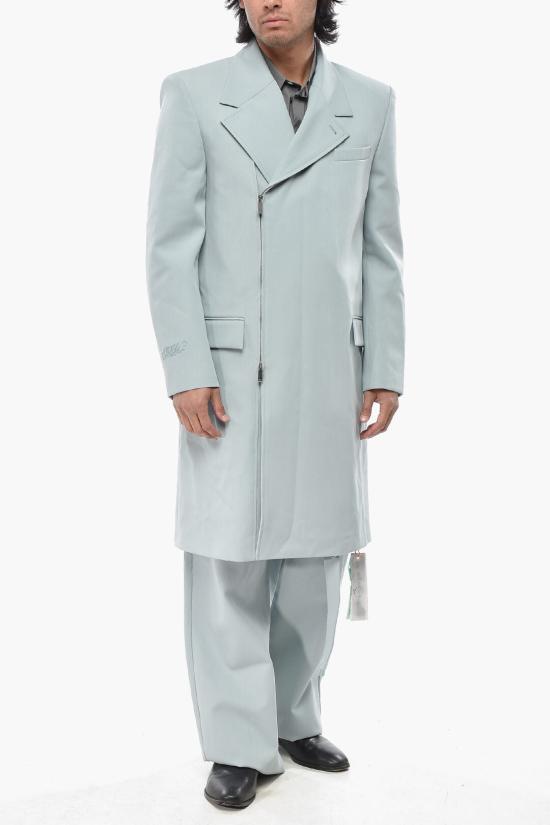  오프화이트 코트 OMER077S23FAB0014141 Light blue - OFF WHITE