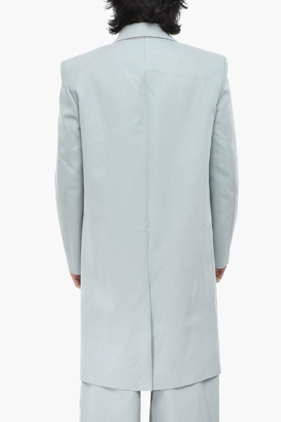  오프화이트 코트 OMER077S23FAB0014141 Light blue - OFF WHITE