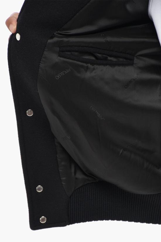  오프화이트 봄버 자켓 OMEH053F24FAB0011084 Black - OFF WHITE