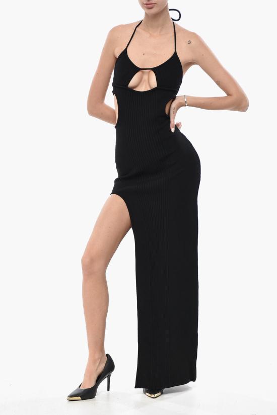  오프화이트 롱 원피스 OWHI071S23KNI0011000 Black