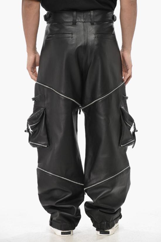  오프화이트 스트레이트 팬츠 OMJB034F23LEA0011000 Black - OFF WHITE