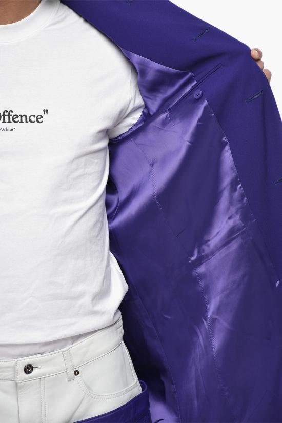  오프화이트 코트 OMER079S23FAB0013700 Violet - OFF WHITE