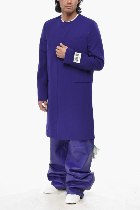  오프화이트 코트 OMER079S23FAB0013700 Violet - OFF WHITE