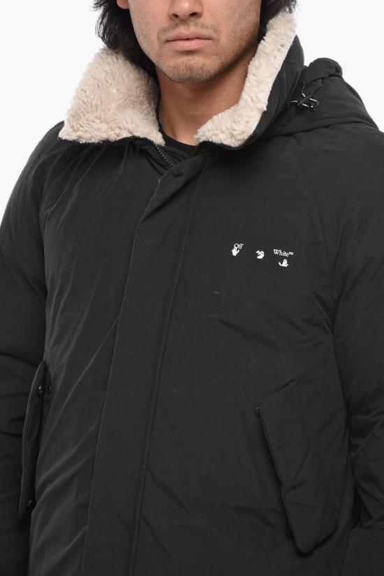  오프화이트 패딩 OMEC010F20FAB0011001 Black - OFF WHITE