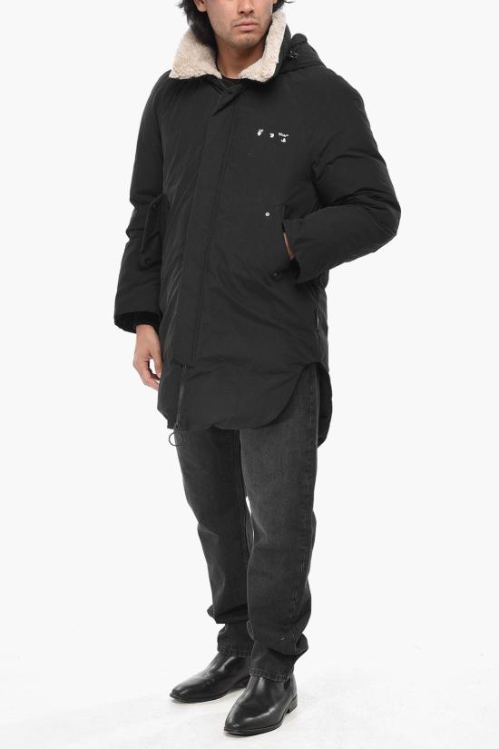  오프화이트 패딩 OMEC010F20FAB0011001 Black - OFF WHITE