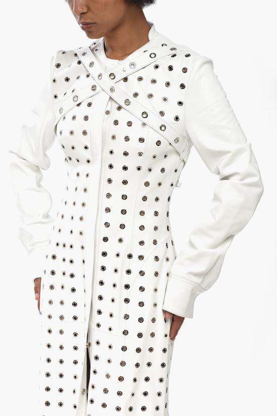  오프화이트 미디 원피스 OWJH014F23LEA0010100 White - OFF WHITE