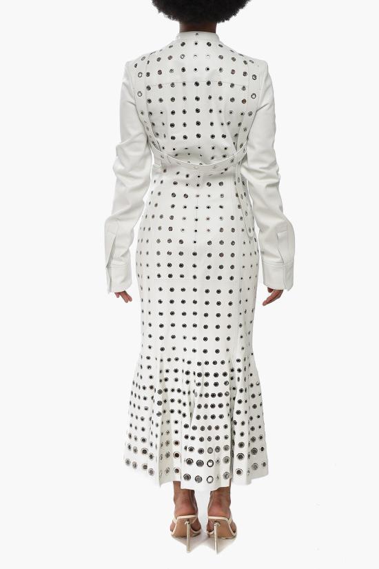  오프화이트 미디 원피스 OWJH014F23LEA0010100 White - OFF WHITE
