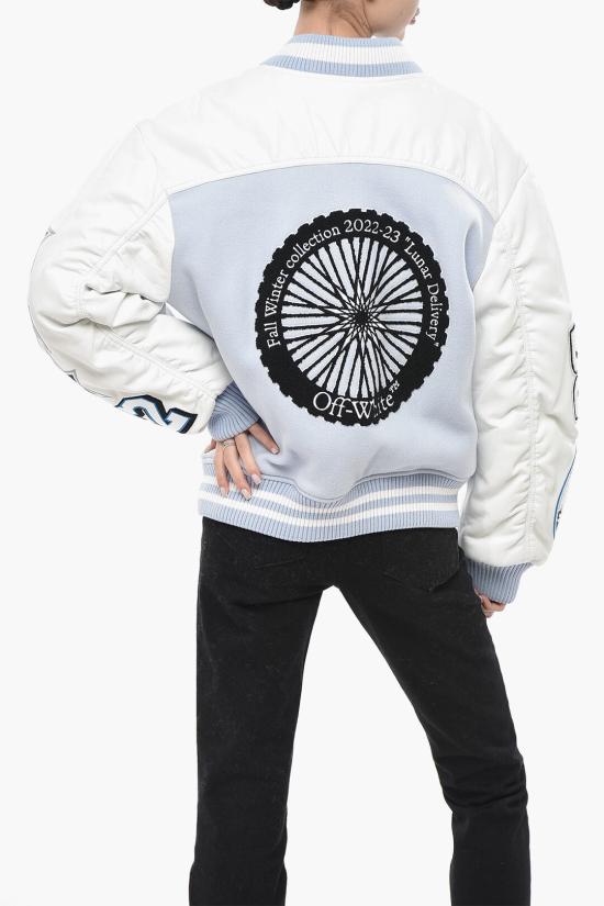  오프화이트 봄버 자켓 OWEK005F23FAB0014001 Light blue - OFF WHITE