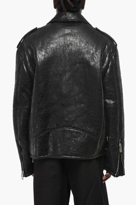  오프화이트 무스탕 OMJL004F23LEA0011000 Black - OFF WHITE