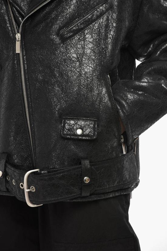  오프화이트 무스탕 OMJL004F23LEA0011000 Black - OFF WHITE