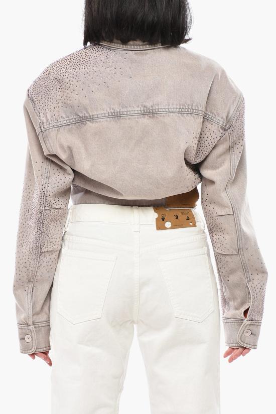  오프화이트 데님 자켓 OWYE039F22DEN0043600 Pink - OFF WHITE