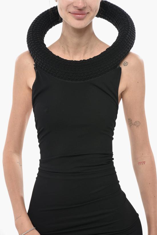  오프화이트 롱 원피스 OWDI011F23JER0021000 - OFF WHITE