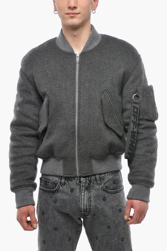  오프화이트 봄버 자켓 OMEH047F22FAB0010808 Gray