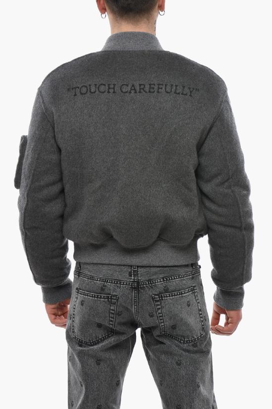  오프화이트 봄버 자켓 OMEH047F22FAB0010808 Gray - OFF WHITE