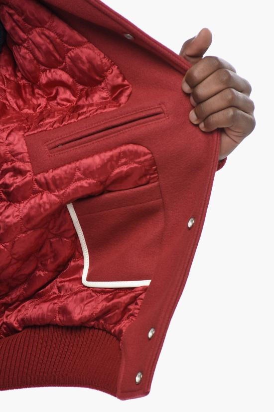  오프화이트 가죽 자켓 OMJA122F23LEA0012903 Red - OFF WHITE