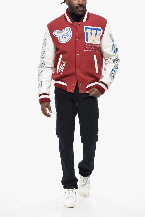  오프화이트 가죽 자켓 OMJA122F23LEA0012903 Red - OFF WHITE