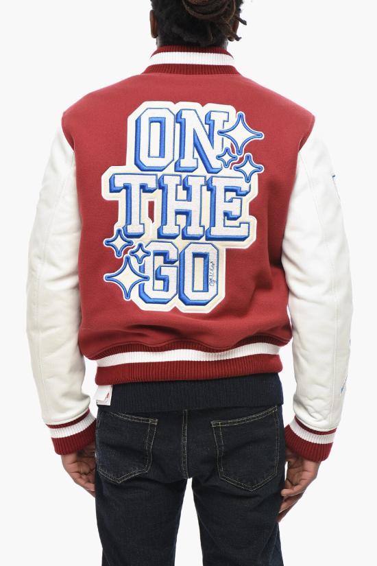  오프화이트 가죽 자켓 OMJA122F23LEA0012903 Red - OFF WHITE