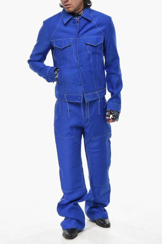  오프화이트 데님 자켓 OMEV010S23FAB0016900 Blue - OFF WHITE