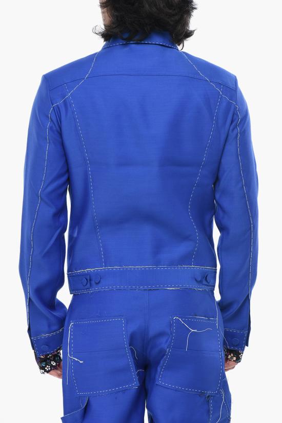  오프화이트 데님 자켓 OMEV010S23FAB0016900 Blue - OFF WHITE