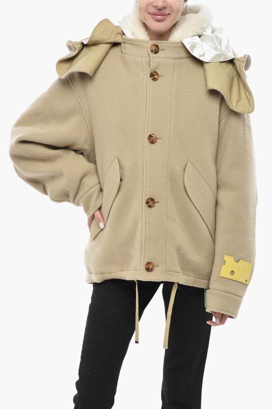  오프화이트 패딩 OWEC003F22FAB0016100 Beige