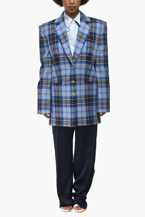  오프화이트 수트 자켓 OWEF094S23FAB0016910 Blue - OFF WHITE