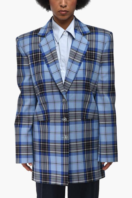  오프화이트 수트 자켓 OWEF094S23FAB0016910 Blue