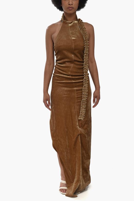  오프화이트 롱 원피스 OWDB268T22FAB0016100 Brown