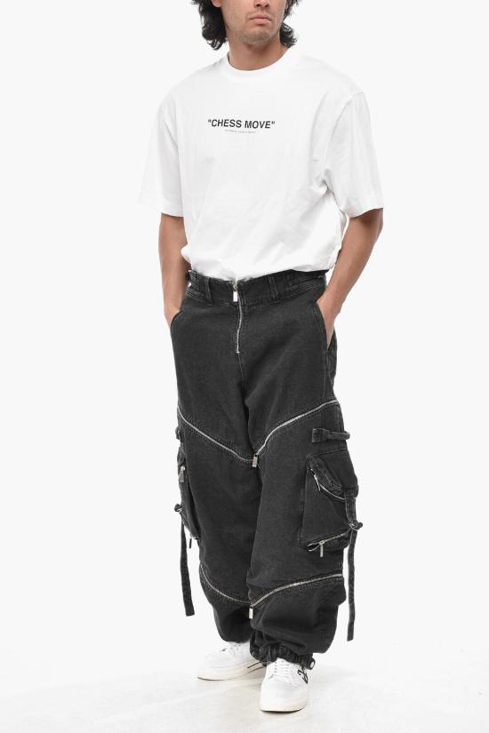  오프화이트 트레이닝/조거 팬츠 OMCF039F23DEN0010900 Black - OFF WHITE