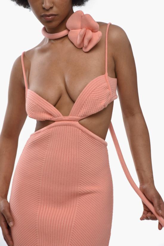  오프화이트 숏 원피스 OWHI070S23KNI0012100 Pink - OFF WHITE