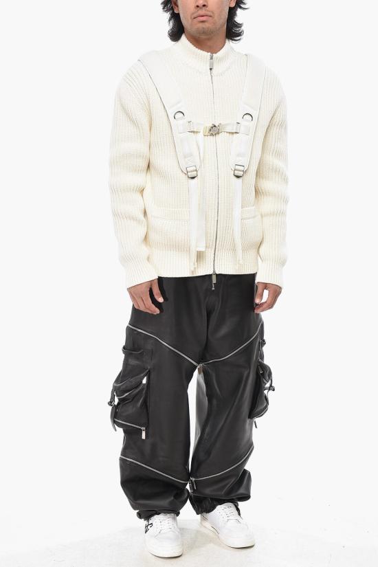  오프화이트 집업 니트 OMHQ008F23KNI0010400 White - OFF WHITE