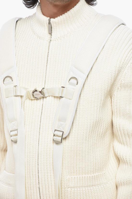  오프화이트 집업 니트 OMHQ008F23KNI0010400 White - OFF WHITE