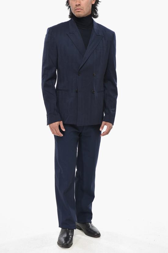  오프화이트 수트 자켓 OMEN080F23FAB0014700 Blue - OFF WHITE