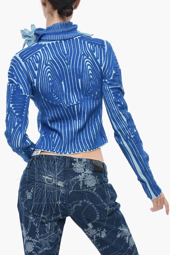  오프화이트 터틀넥 OWHT014S23KNI0014045 Blue - OFF WHITE